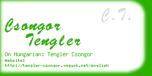csongor tengler business card